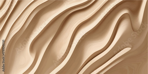 Abstract brown and gold silk satin fabric texture flowing wave pattern luxury soft smooth material backdrop