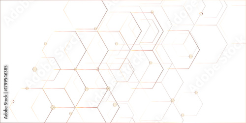 Abstract pattern with hexagonal white and gray technology line paper background. Hexagonal 3d vector grid tile and mosaic structure simple style hexagonal graphic concept. Futuristic surface design.	
