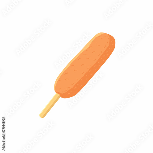 Vector illustration of corndog
