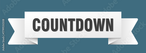countdown ribbon isolated on transparent background. countdown ribbon