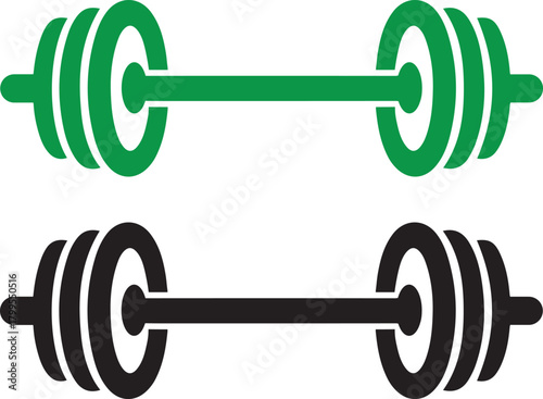 Barbell silhouette icon