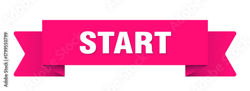 start ribbon isolated on transparent background. start ribbon