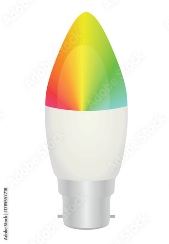 Led narrow bulb. vector illustration