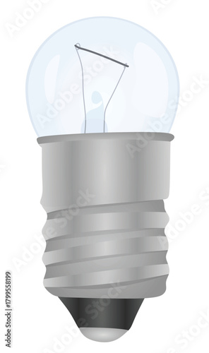 Small light bulb. vector illustration