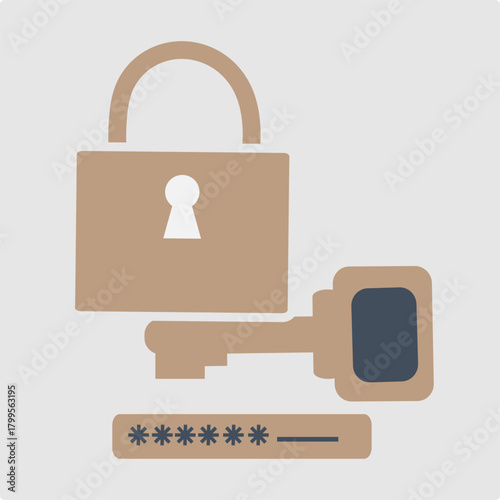 Secure Password Protection Lock Icon