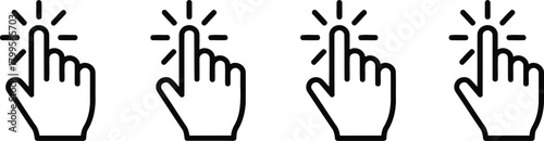 Click Hand Cursor Interface Icon Set