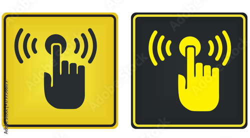 Please ring sign. vector illustration