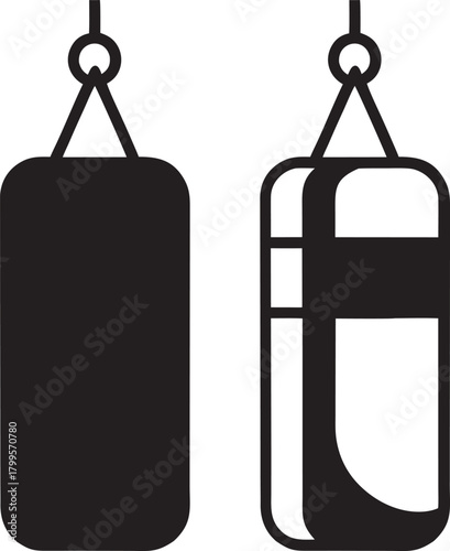 Punching bag silhouette icon