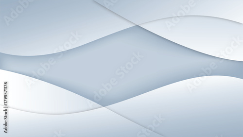 Abstract light blue background with flowing curved lines and soft shadows