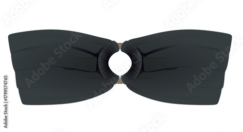 Black bikini bra. vector illustration	
