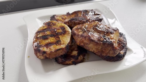 Schweine Rücken Steak gegrillt