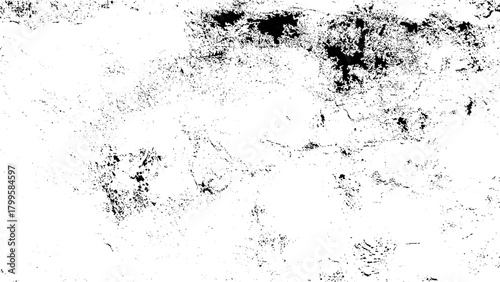 Abstract illustration surface dust and rough dirty wall background. Black and white grunge urban texture vector with copy space. 