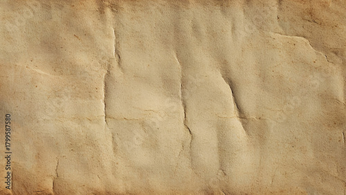 Clean brown paper, wrinkled, abstract for background.. Vector illustration.