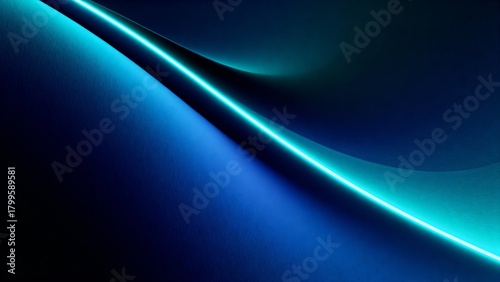 Dynamic Abstract Blue and Teal Neon Light Background