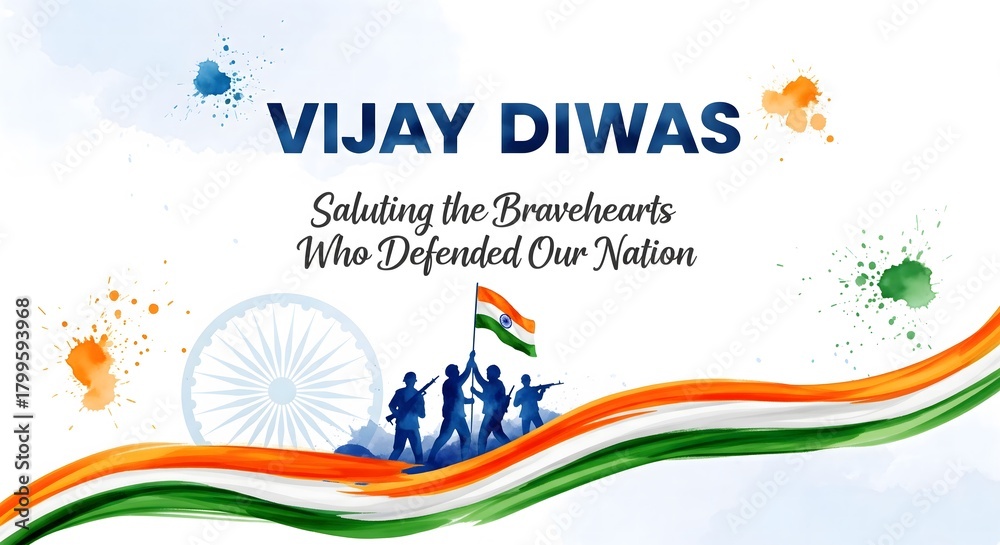 Naklejka premium Vijay diwas saluting bravehearts who defeated our nation