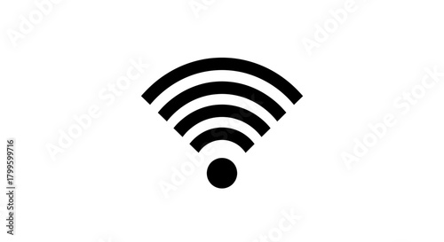 Embrace seamless connectivity with this modern, minimalist Wi-Fi signal icon representing digital access and wireless communication for a connected world.