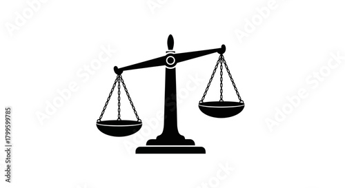 Elegant balance scales symbolize fairness justice and impartial judgment in legal or business contexts representing equilibrium and thoughtful decision making