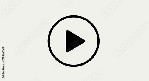 Iconic play button symbol for starting media, videos, and audio content, universally recognized for content initiation and engagement across platforms