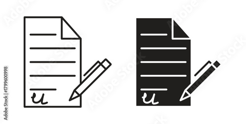 Agreement icon Isolated flat vector in outline collection on white background