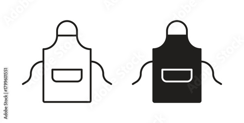 Apron icon Isolated flat vector in outline collection on white background