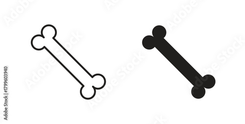Bones icon Isolated flat vector in outline collection on white background