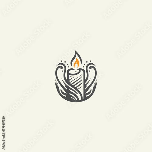 Candle Vector Logo