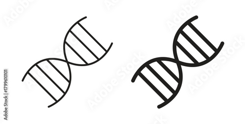 DNA icon Isolated flat vector in outline collection on white background