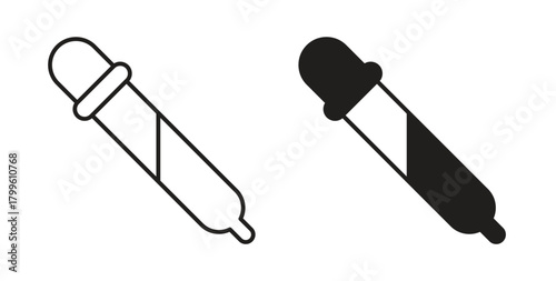 Dropper icon Isolated flat vector in outline collection on white background