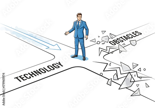 Navigating Business Challenges Technology Versus Obstacles in Decision Making.