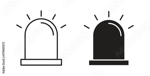 Gyrophare icon Isolated flat vector in outline collection on white background