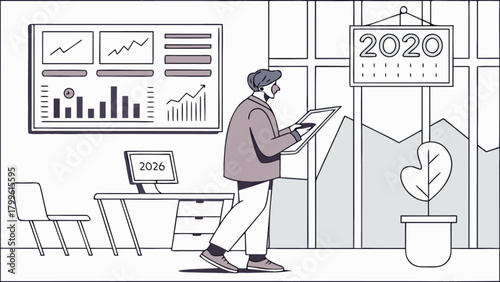 Financial analysis and future planning business strategy for company growth and success year forecast