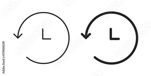 History icon Isolated flat vector in outline collection on white background