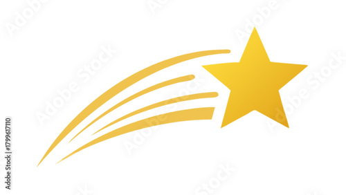 Download golden shooting star vector illustration for graphic design and celestial themed projects free image 100