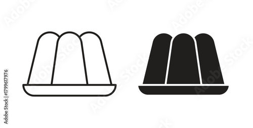 Jelly icon Isolated flat vector in outline collection on white background