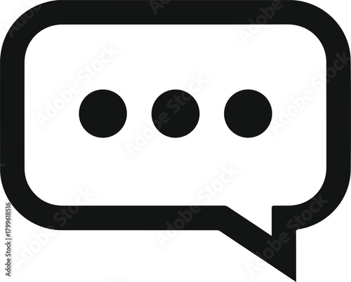 Chat bubble with ellipsis indicating a pending message or typing activity