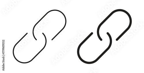 Link icon Isolated flat vector in outline collection on white background