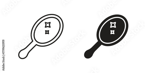 Mirror icon Isolated flat vector in outline collection on white background