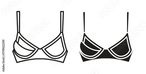 Nursing bra icon Isolated flat vector in outline collection on white background