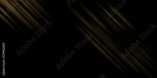 Black gold background with darker surface has a soft gradation with light technology diagonal gray and white lines beautiful.