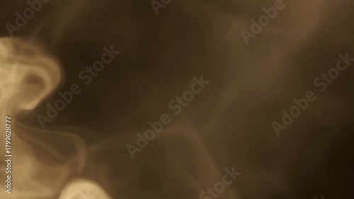 Abstract Swirling Smoke Wisps in Warm Earth Tones.