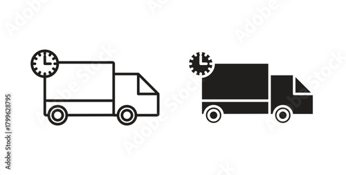 Same day delivery icon Isolated flat vector in outline collection on white background