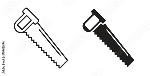 Saw icon Isolated flat vector in outline collection on white background