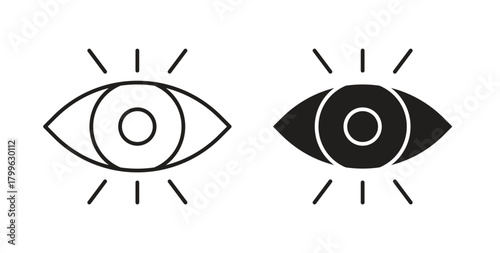 Shared vision icon Isolated flat vector in outline collection on white background