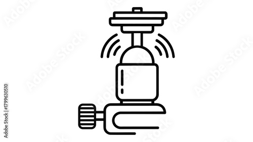 Camera mount isolated on white background