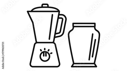 Electric blender isolated on white background