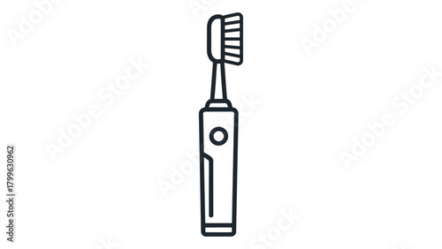 Electric toothbrush icon isolated on white background