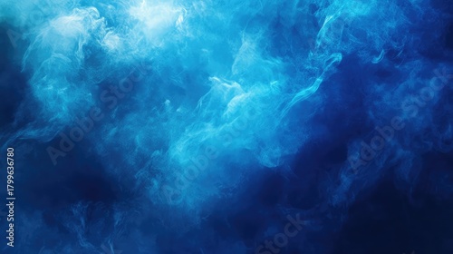 Wallpaper Mural Abstract blue smoke forming an ethereal cloud background Torontodigital.ca