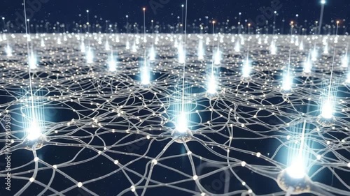 macro time-lapse of bioluminescent neural fibers pulsing with energy signals. Static cosmic bokeh background. Perfect for AI, science, innovation backgrounds. Royalty-free, no audio.