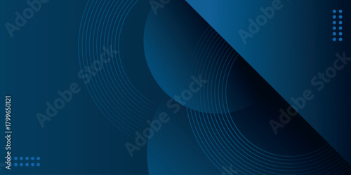 Abstract background with overlapping dark blue gradient geometric shapes. Minimalist and futuristic background concept for presentation, template, poster, and certificate. Vector illustration eps 4