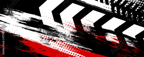 Exclusive red and black color combination sport racing car livery design, for universal medium eps10 vector ready to print.